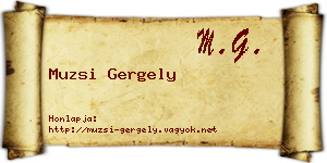 Muzsi Gergely névjegykártya