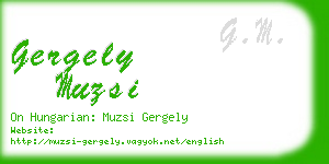 gergely muzsi business card